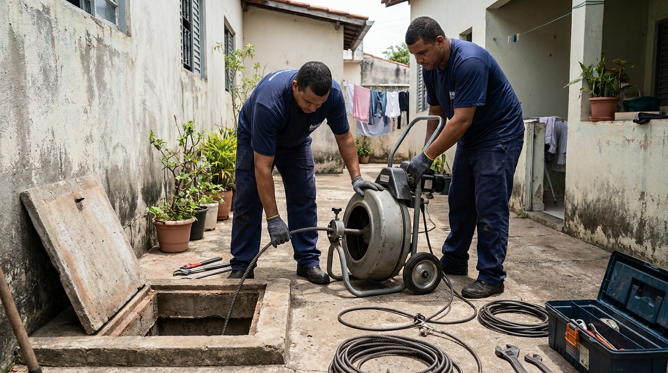 Desentupimento de Coluna Sanitária em Cotia‑SP