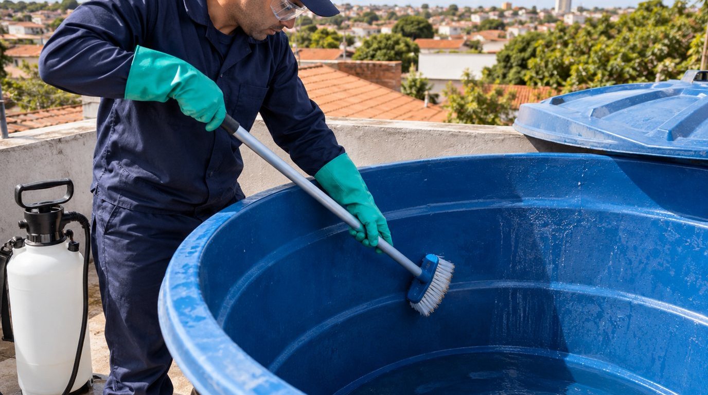 Higienização e Desinfecção da Caixa d'Água em Cotia‑SP