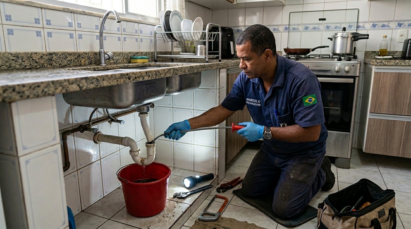 Ligação da Pia da Cozinha em Cotia‑SP