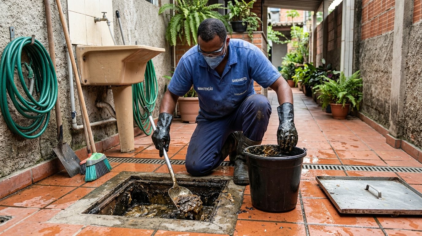 Limpeza de Caixa de Gordura Comercial em Cotia‑SP